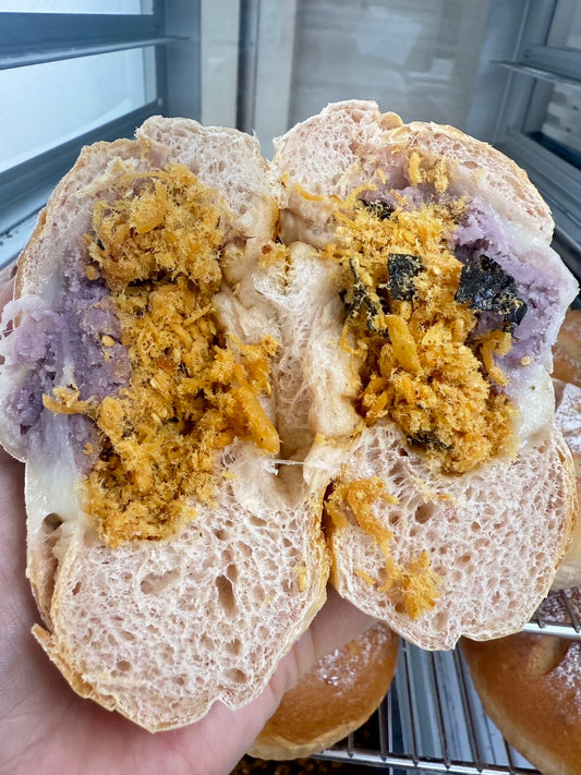 芋泥麻薯肉松面包